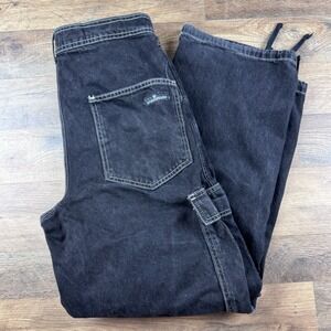 BDG Urban Outfitters Elastic Cargo Black Baggy Relaxed Skate Jeans Womens Sz 31